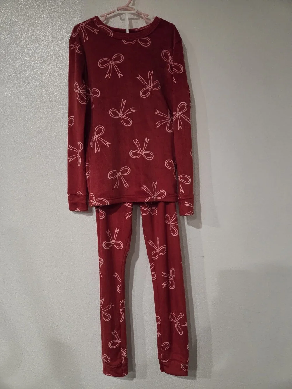 Kids Bow-Print Pajama Set